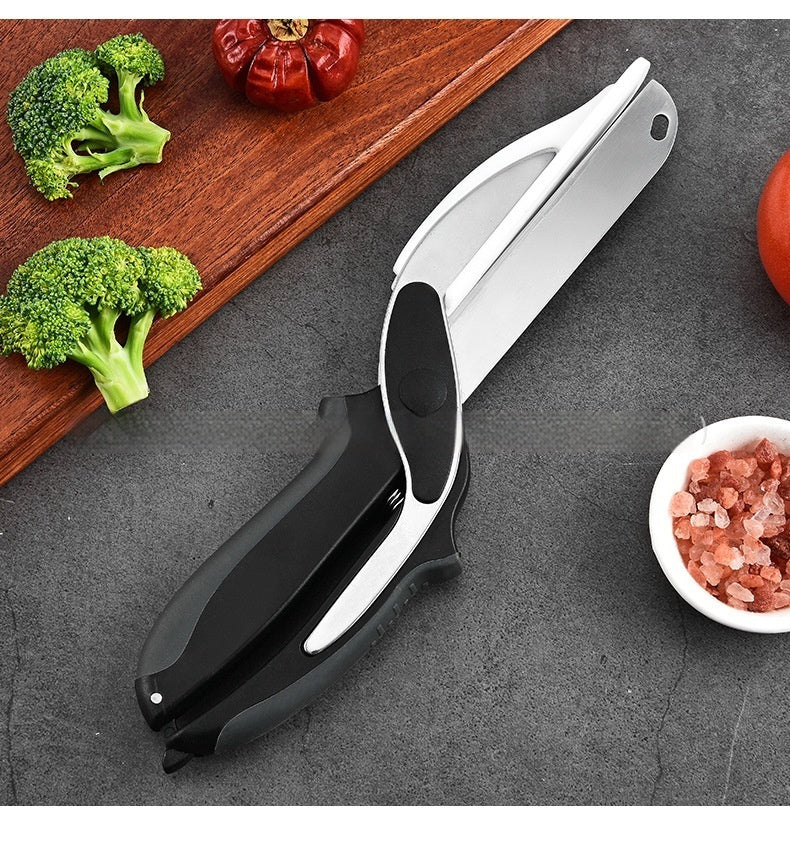 2-in-1 Multifunctional Kitchen Scissors – Detachable Stainless Steel Cutter for Food Preparation