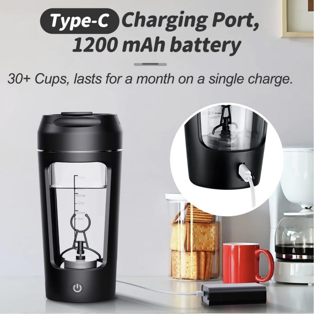 650ml usb electric protein shaker bottle automatic mixing bpa free rechargeable