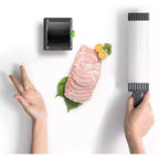 Fresh Meat Slicer for Home – Manual Stainless Steel Cutter with Adjustable Thickness (2mm/4mm), 17-Blade Precision Design