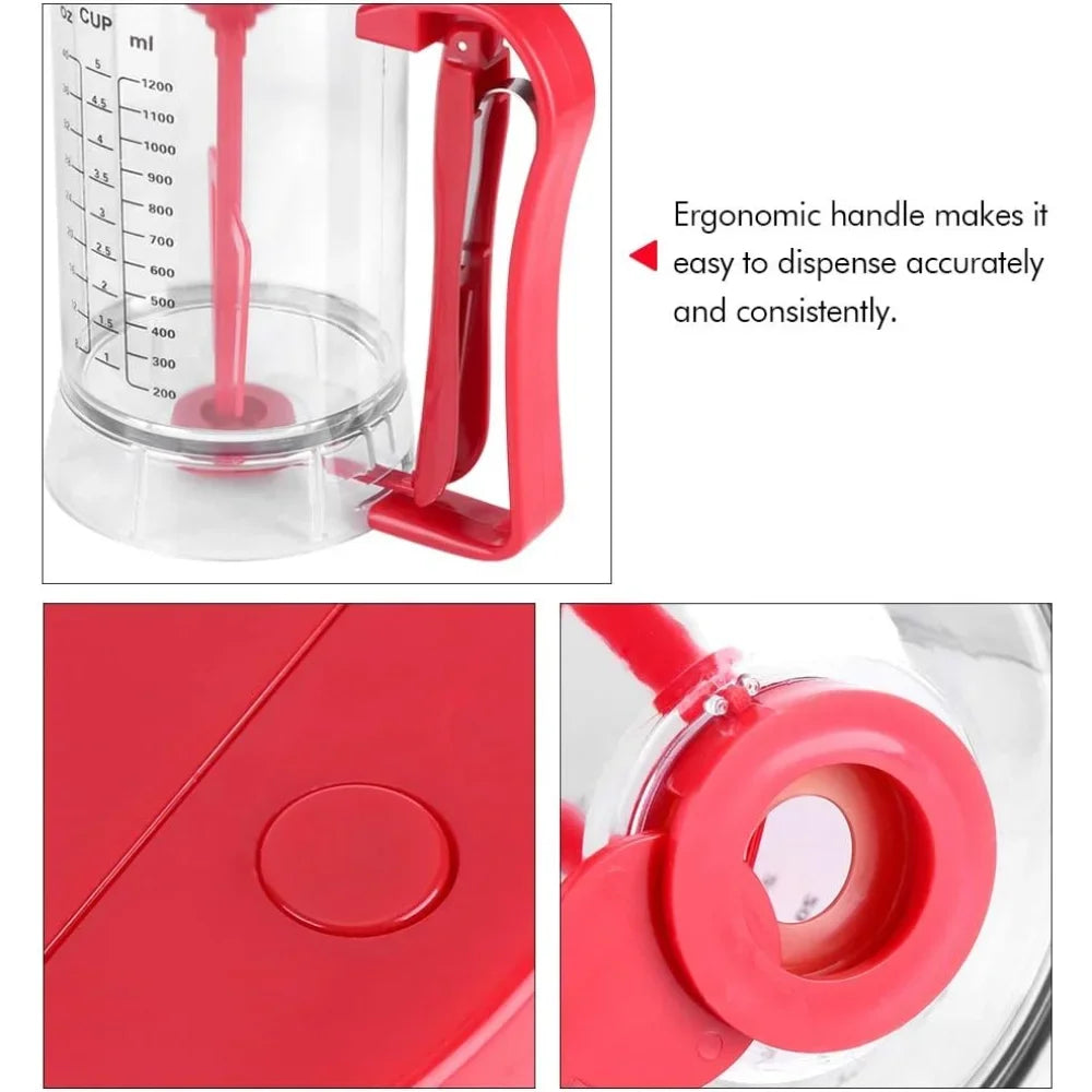 Cordless Batter Dispenser – Electric Pancake, Cupcake & Waffle Mixer No-Mess Baking Tool