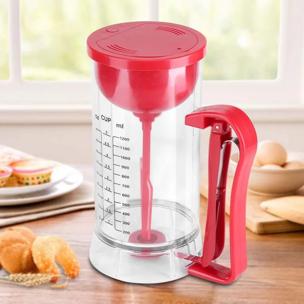 Cordless Batter Dispenser – Electric Pancake, Cupcake & Waffle Mixer No-Mess Baking Tool