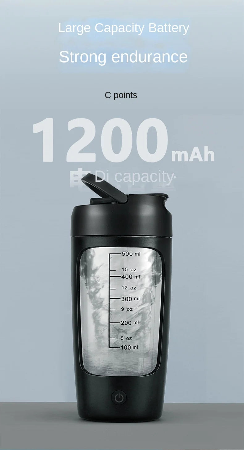 650ml usb electric protein shaker bottle automatic mixing bpa free rechargeable