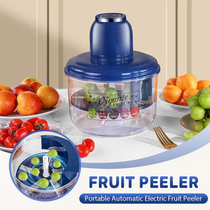 Automatic Fruit Peeler – Wireless USB Rechargeable Peeling Machine with Stainless Steel Blades