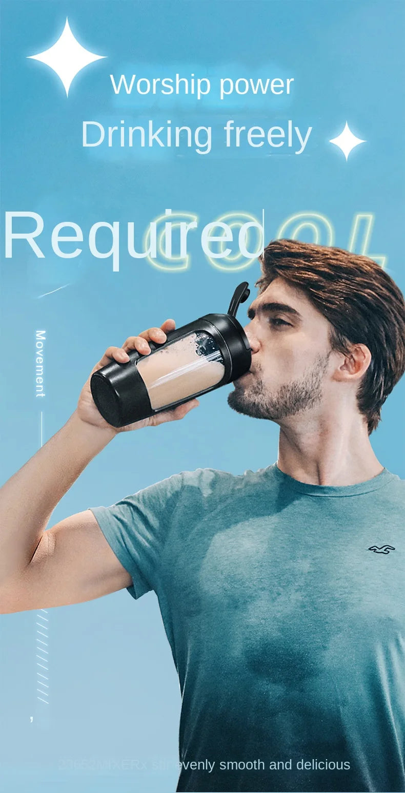 650ml usb electric protein shaker bottle automatic mixing bpa free rechargeable