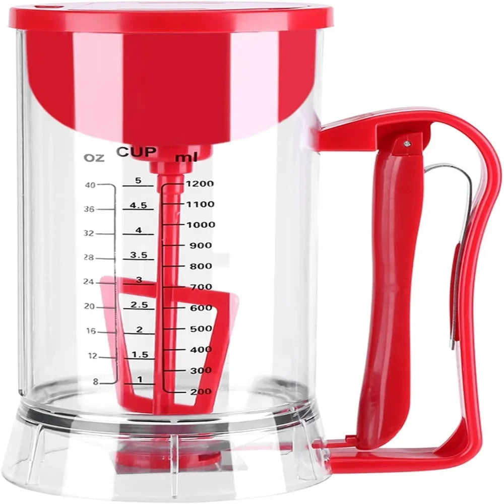 Cordless Batter Dispenser – Electric Pancake, Cupcake & Waffle Mixer No-Mess Baking Tool