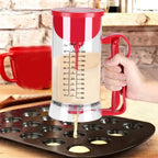 Cordless Batter Dispenser – Electric Pancake, Cupcake & Waffle Mixer No-Mess Baking Tool