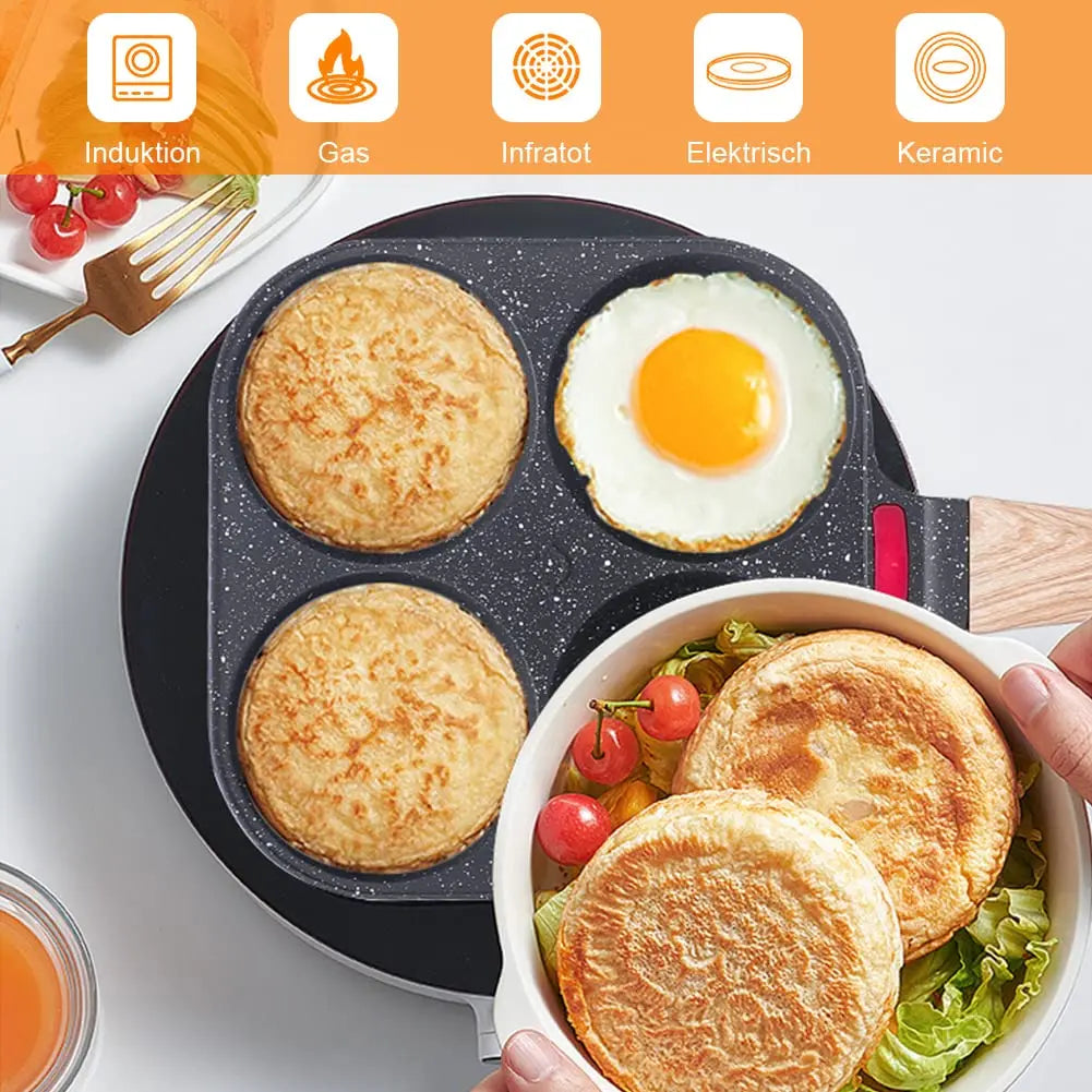 Egg Frying Pan Nonstick Coating Mini Skillet, Comfortable Handle, For Omelettes, Pancakes, And Hamburgers, Outdoor Camping