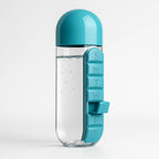 2-in-1 Water Bottle with Pill Organizer – 600ml Sports Bottle with 7-Day Box