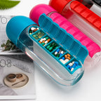 2-in-1 Water Bottle with Pill Organizer – 600ml Sports Bottle with 7-Day Box